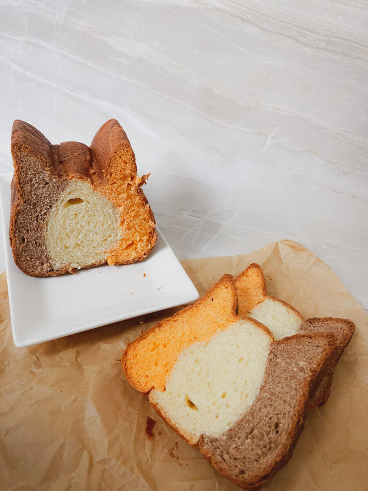 Cat-shaped milk bread