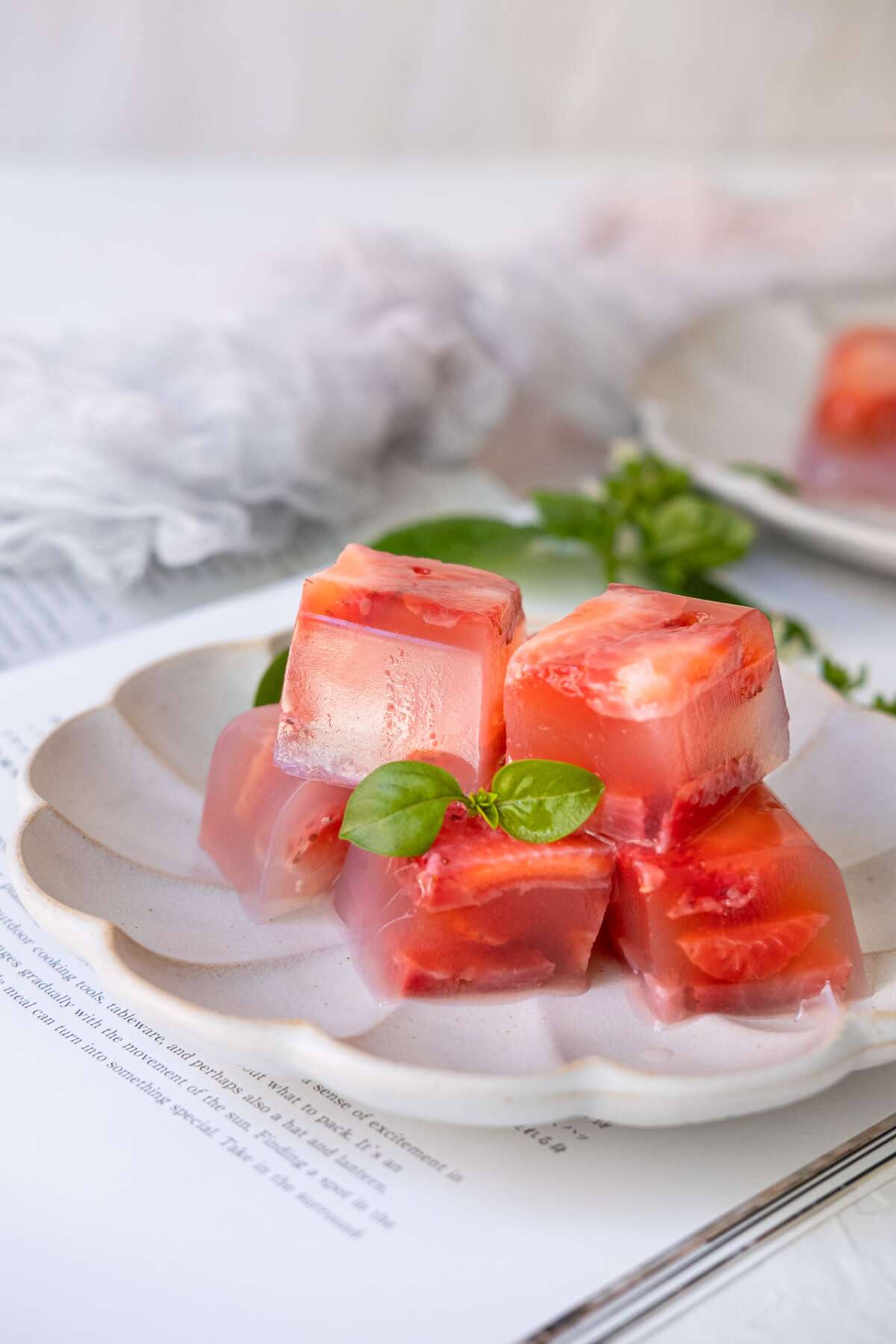 Strawberry agar jelly recipe. 